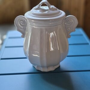 Vietri Antico Bianco Medium Canister